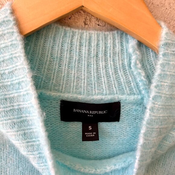 Banana Republic Mock Neck Sweater Blue Size S - Picture 3 of 5